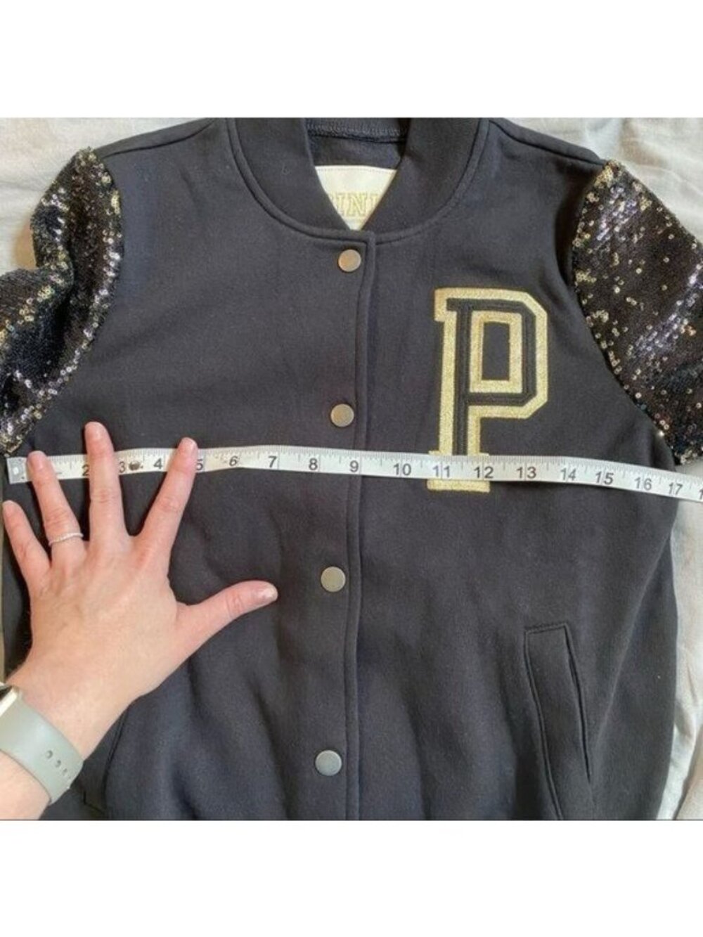 Victoria's Secret Sequin Sleeve Varsity Jacket - Picture 9 of 10